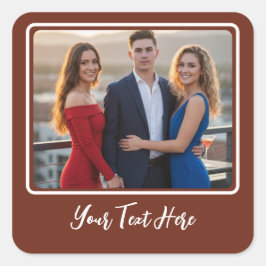 Your Photo Customizable Personalized Gift Square  Fyrkantigt Klistermärke