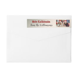 Your Photo Silver Mele Kalikimaka Return Address Etikettband