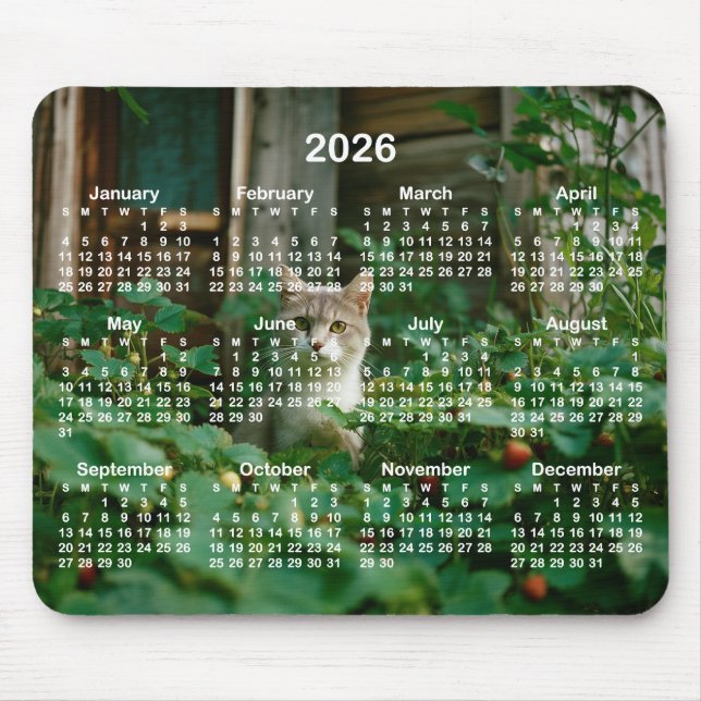 Your Photo White Numbers 2026 Calendar Musmatta (Framsidan)