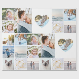 Your Photos Custom Collage Grid Heart Modern Presentpapper