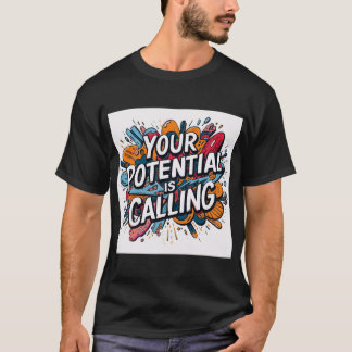 Your Potential Is Calling – Motivational Colorful  T Shirt