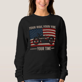 Your Ride Your Vibe Your Time Cruiser American Fla T Shirt