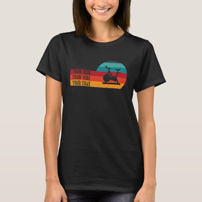 Your Ride Your Vibe Your Time Retro Bicycle Gym Sp T Shirt (Framsida)