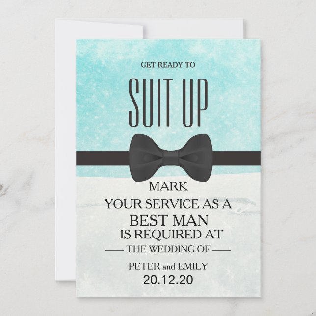 Your Service as a Best Man Invitation Inbjudningar (Framsida)
