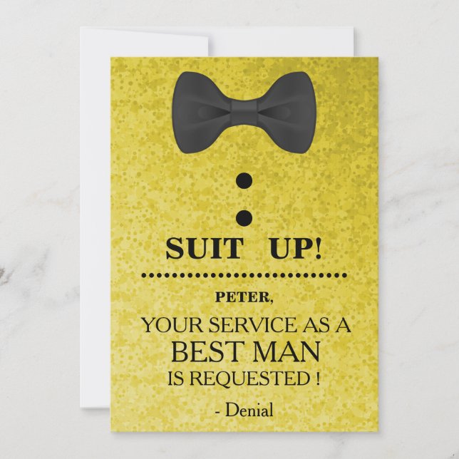Your Service as a Best man Request Invitation Inbjudningar (Framsida)