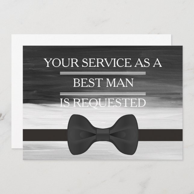 Your Service as a Groomsman Best Man Request Invit Inbjudningar (Fram/baksida)