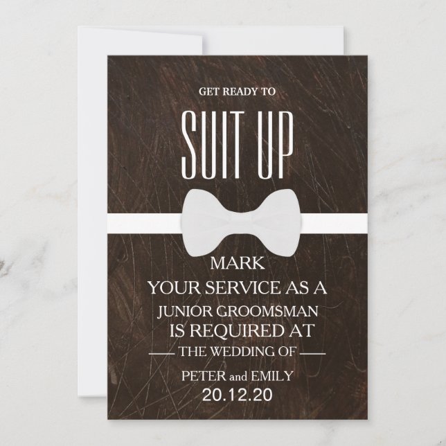 Your Service as a Groomsman Invitation Inbjudningar (Framsida)