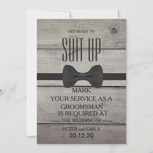 Your Service as a Groomsman Invitation Inbjudningar (Framsida)