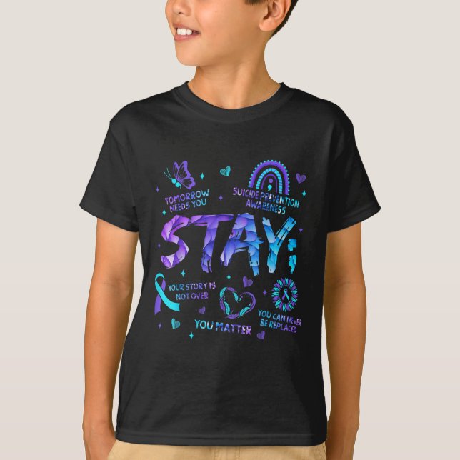 Your Story Is Not Over Stay Suicide Prevention Awa T Shirt (Framsida)