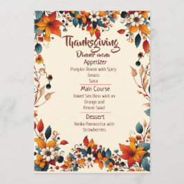 YOUR THANKSGIVING DINNER WITH A CUSTOMIZED MENU  MENY
