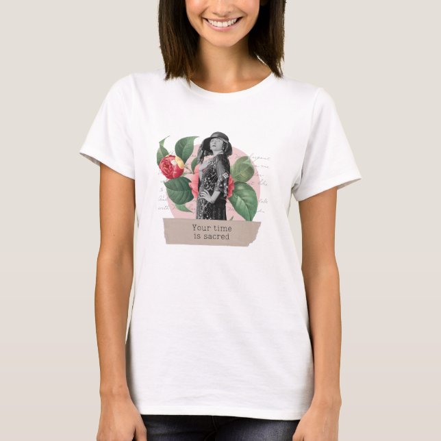 "Your time is sacred" T-Shirt (Framsida)