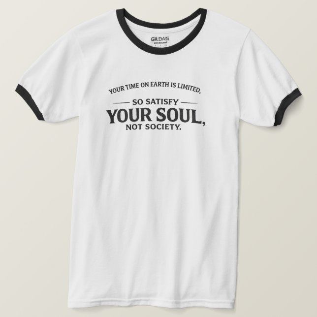 Your Time on Earth Is Limited Typography T-Shirt  (Design framsida)