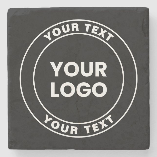 Your Uploaded Logo + Bold Circular Text  Stenunderlägg (Framsidan)