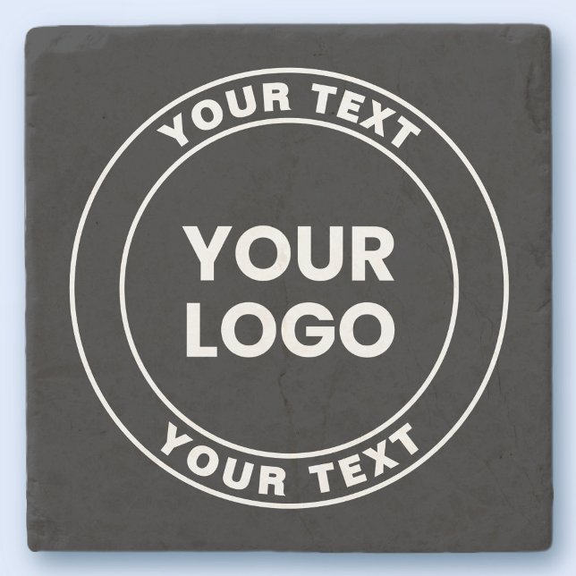 Your Uploaded Logo + Bold Circular Text  Stenunderlägg (Skapare uppladdad)