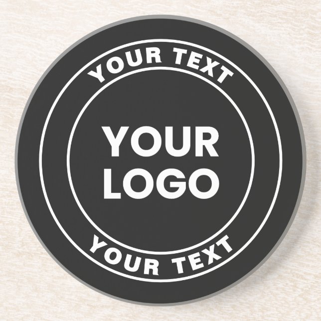 Your Uploaded Logo + Bold Circular Text  Underlägg (Framsidan)