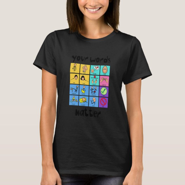 Your Words Matter Slp Squad Speech Language Pathol T Shirt (Framsida)