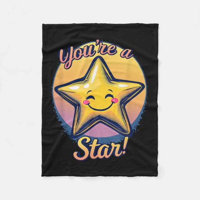 You're A Star Compliment Day Motivational Design  Fleecefilt (Framsidan)