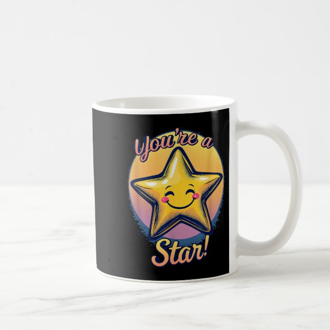 You're A Star Compliment Day Motivational Design  Kaffemugg (Höger)