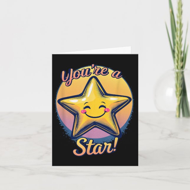 You're A Star Compliment Day Motivational Design  Kort (Framsida)