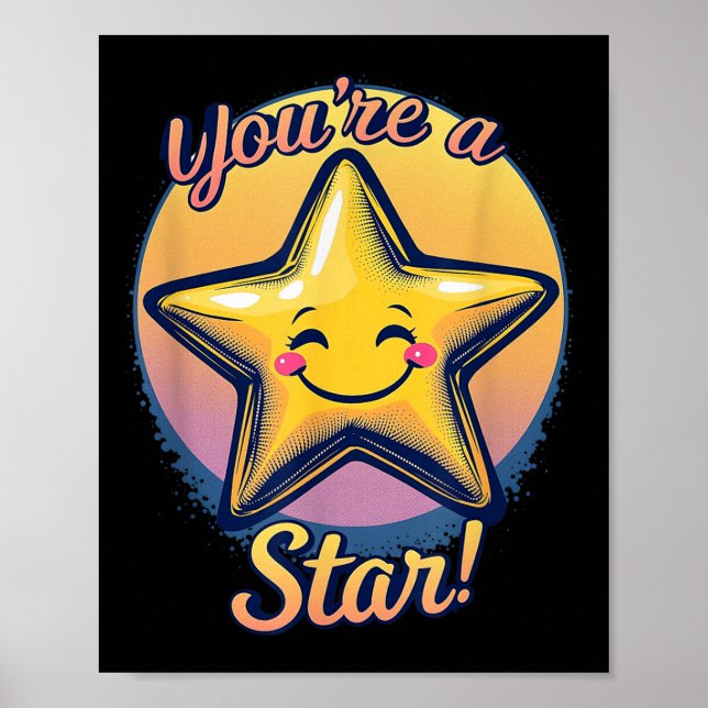 You're A Star Compliment Day Motivational Design  Poster (Framsidan)
