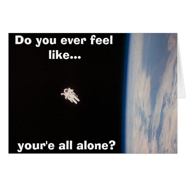 your'e all ensam hälsningskort (Framsidan Horizontal)