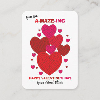You're Amazing Maze Classroom Valentine Note Card Anteckningskort