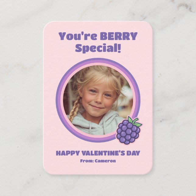 You're BERRY Special Kids Valentine's Anteckningskort (Framsida)