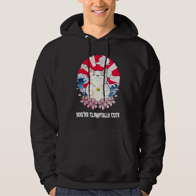 Youre Clawfully Cute Cat  Couples Kitten    1 Hoodie (Framsida)