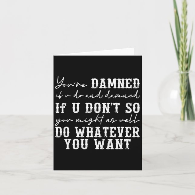 Youre Ed If U Do And Ed If U Dont  Kort (Framsida)