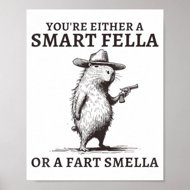 You're Either A Smart Fella Or A Fart Smella Funny Poster (Framsidan)