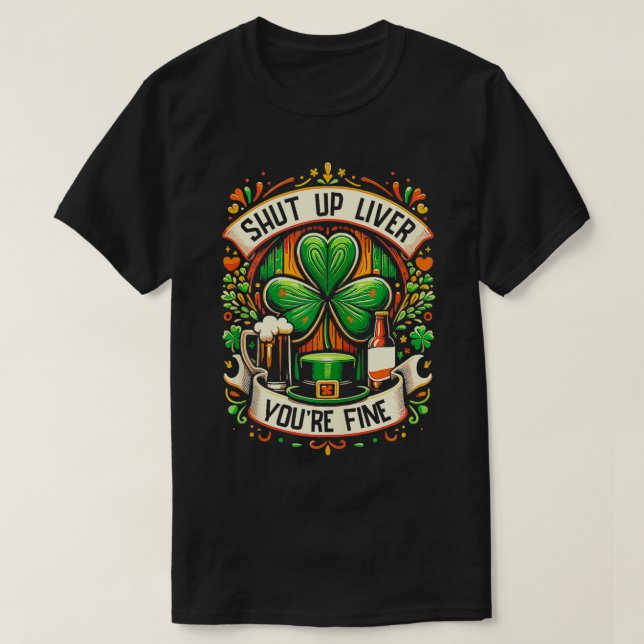 Youre Fine Irish St Patricks Day Drinking T Shirt (Design framsida)