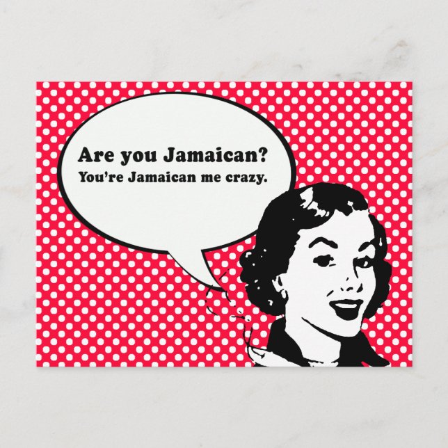 YOURE JAMAICAN ME CRAZY VYKORT (Framsida)