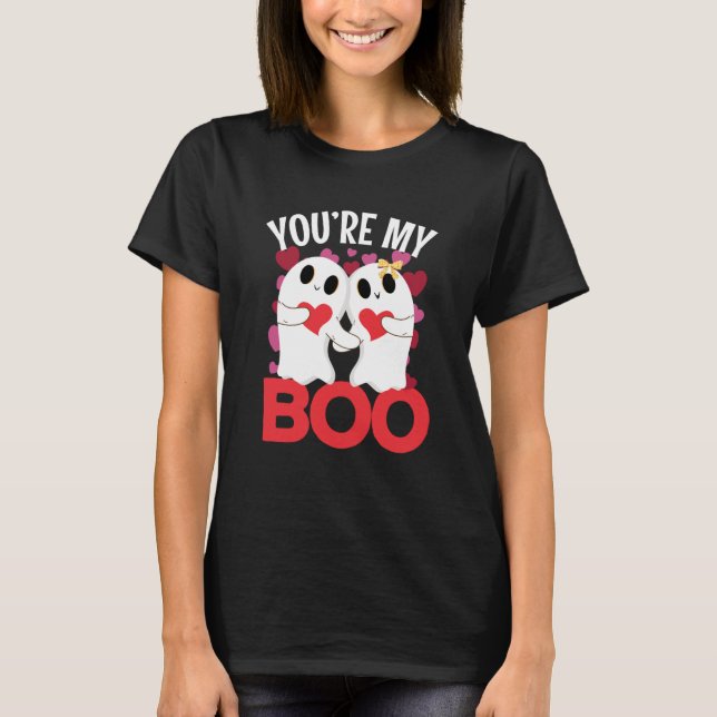 You're My Boo Ghost with heart for Valentine's Day T Shirt (Framsida)