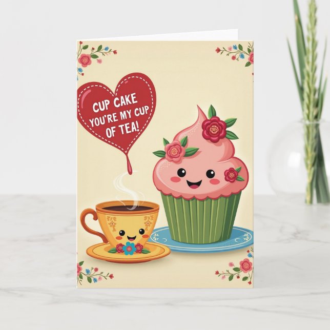 Youre My Perfect Cupcake Tea Card Kort (Framsida)