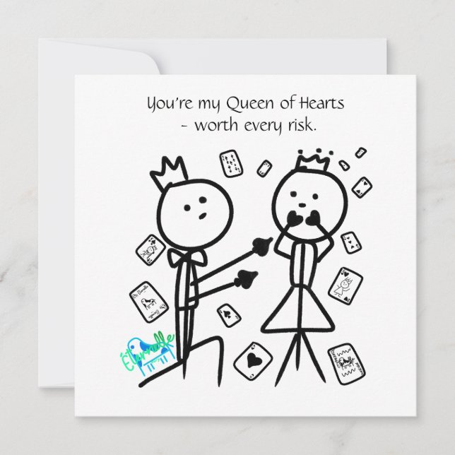 You're My Queen of Hearts Card Tack Kort (Framsida)