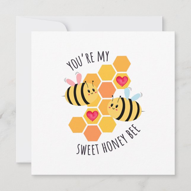 You're My Sweet Honey Bee Flat Card Julkort (Framsida)