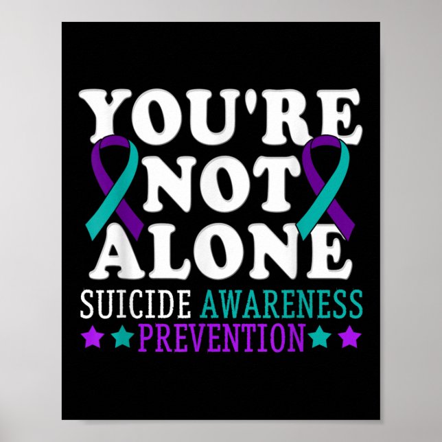 Youre Not Alone Depression Suicide Prevention Awar Poster (Framsidan)
