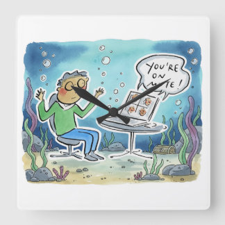 You're on Mute Fyrkantig Klocka