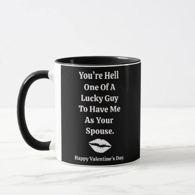 You're One Lucky Guy Valentine's Day  Mugg (Vänster)