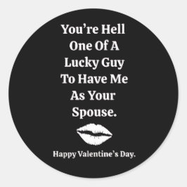 You're One Lucky Guy Valentine's Day  Runt Klistermärke