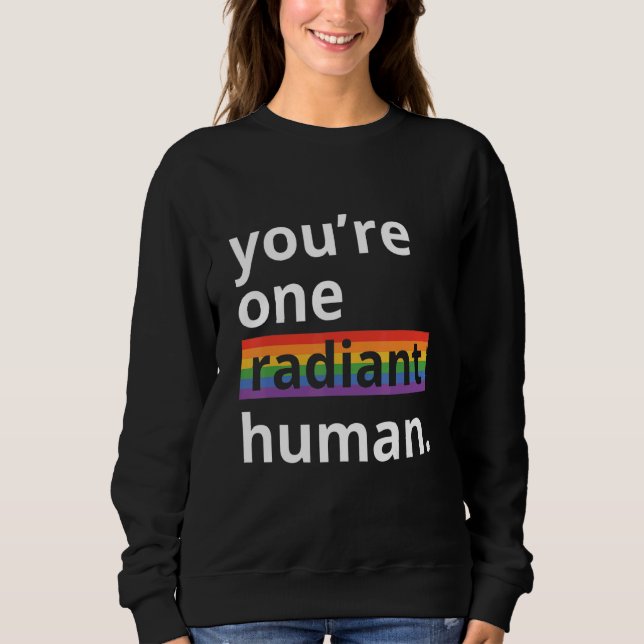 You're One Radiant Human Bisexual Transgender Rain T Shirt (Framsida)