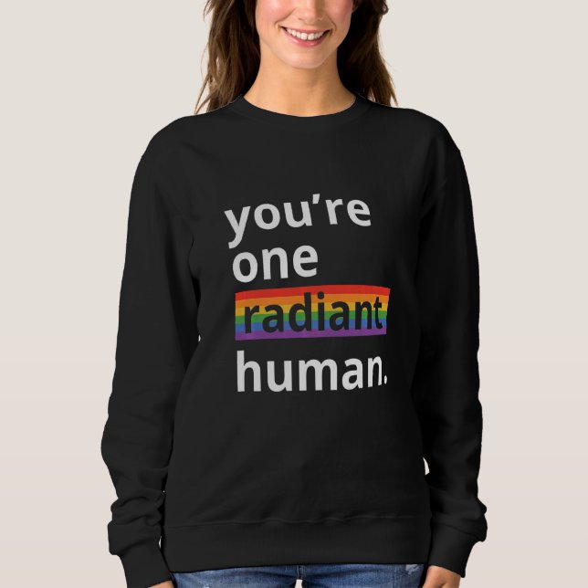 You're One Radiant Human Bisexual Transgender Rain T Shirt (Framsida)