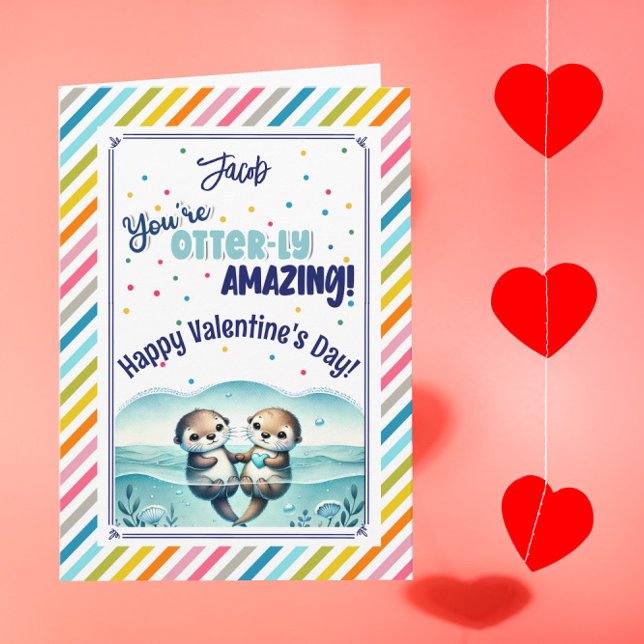 You're Otterly Amazing cute otter Valentine Helgkort (Skapare uppladdad)