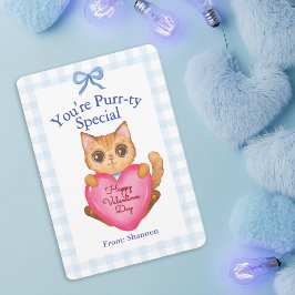 You're Purr-ty Special Kitty Cat Valentine's Day Anteckningskort