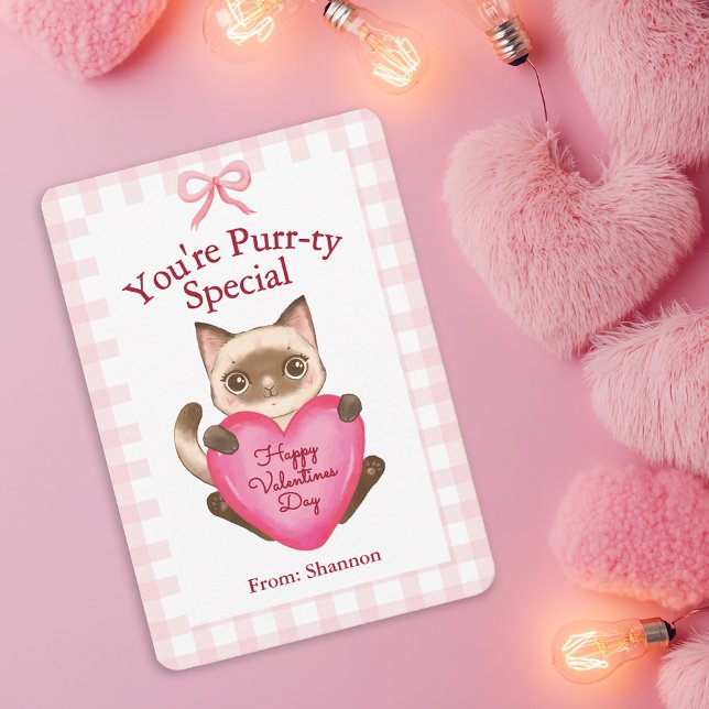 You're Purr-ty Special Kitty Cat Valentine's Day Anteckningskort (Skapare uppladdad)