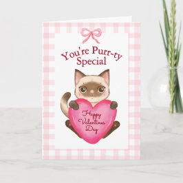 You're Purr-ty Special Kitty Cat Valentine's Day Kort