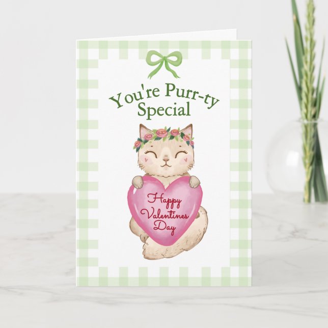 You're Purr-ty Special Kitty Cat Valentine's Day N Kort (Framsida)