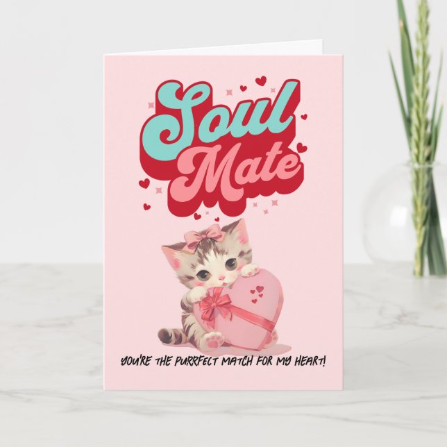 You're Purrfect Cat Mom Valentine’s Day Card Helgkort (Framsida)