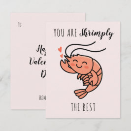 You're Shrimply The Best Cute Kids Valentine's Day Anteckningskort