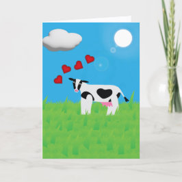 You're Simply MOO-velous Folded Greeting Card Kort
